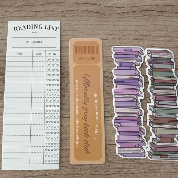 Bookish bundle Sticker Set with Pen Bookmarks - Picture 5 of 11